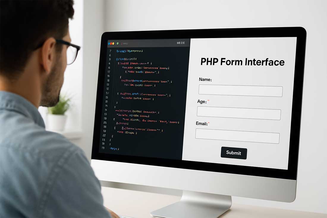 PHP form, PHP form handling, PHP form validation, PHP POST and GET, PHP contact form, PHP form example, process HTML form in PHP, PHP form data sanitization, PHP form tutorial, PHP form security