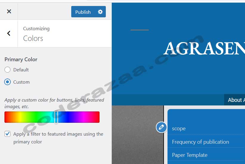 change colors in wp