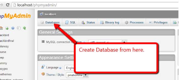 how to create database