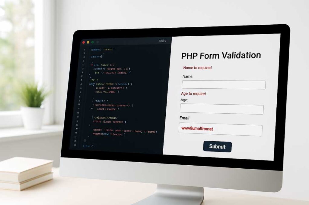 PHP forms required fields, PHP required field tutorial, PHP form validation, required field PHP example, PHP form handling, PHP form input validation, HTML required attribute, PHP form errors, PHP form submission