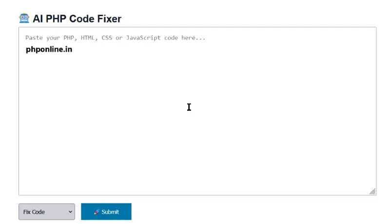 How to Use the Free AI PHP Code Fixer Online
